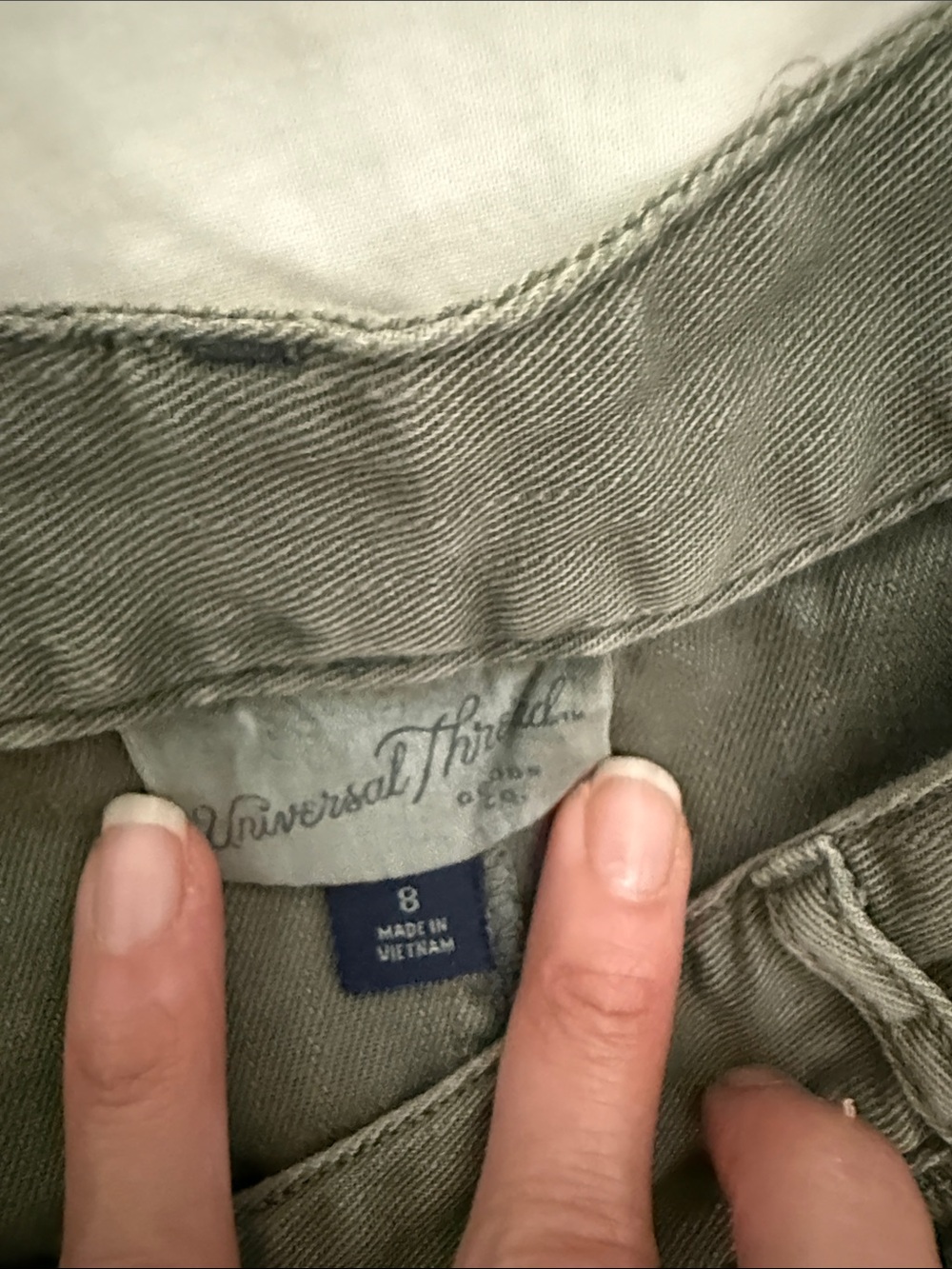Universal Thread Olive Green High-Rise Utility Shorts - Picture 3 of 5